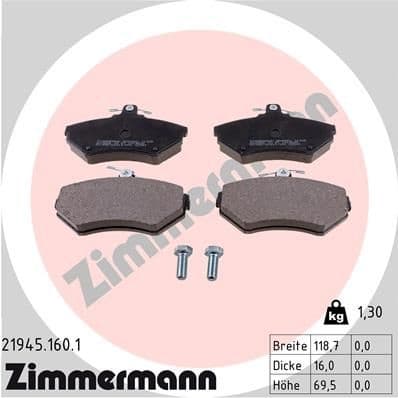 Brake Pad Set, disc brake 21945.160.1