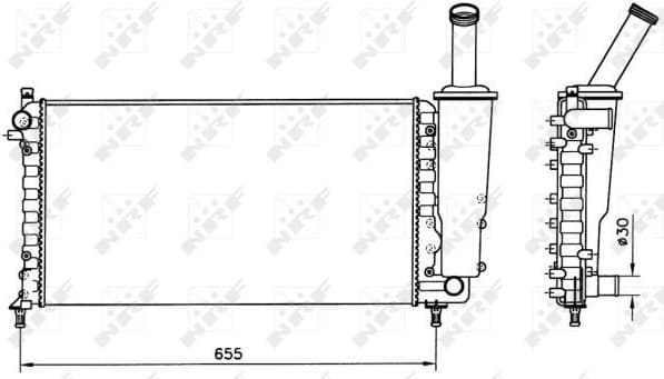 Radiator, engine cooling 58171