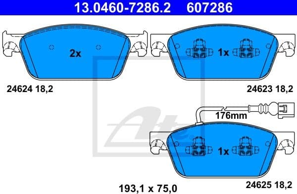 Brake Pad Set, disc brake 13.0460-7286.2