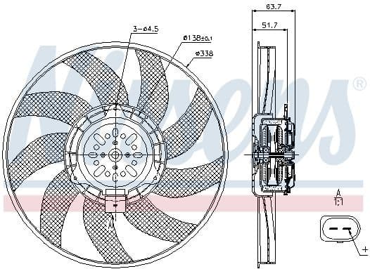 Fan, engine cooling 85727