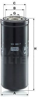 Filter, operating hydraulics WH980/7