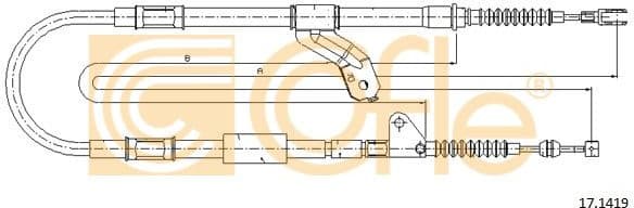 Cable Pull, parking brake 17.1419