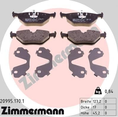 Brake Pad Set, disc brake 20995.170.1