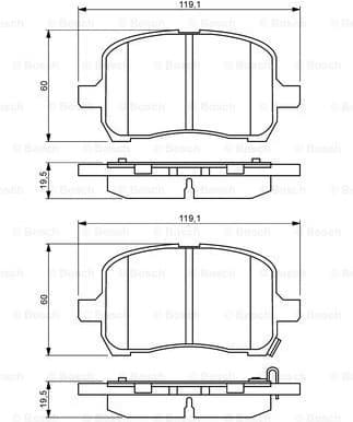 Brake Pad Set, disc brake 0986494306