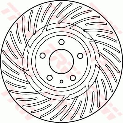 Brake Disc TRW SINGLE DF6014S - image 2