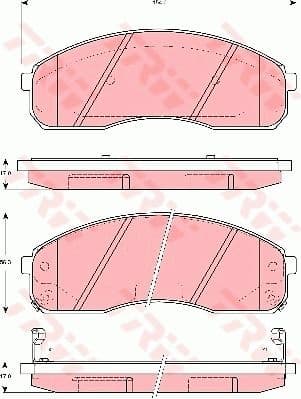 Brake Pad Set, disc brake COTEC GDB3301