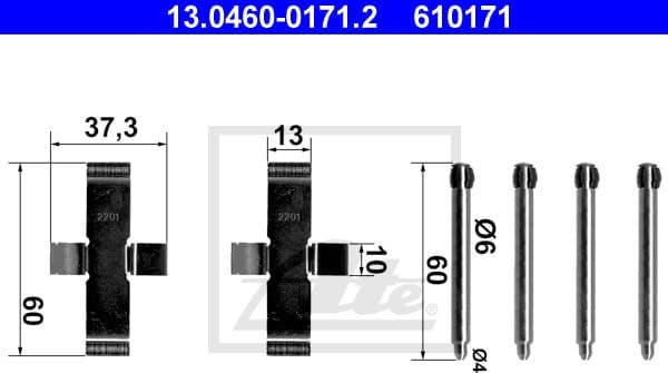 Accessory Kit, disc brake pad 13.0460-0171.2