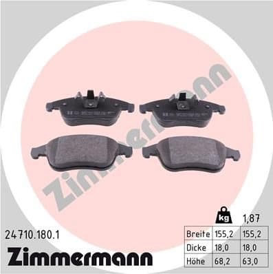 Brake Pad Set, disc brake 24710.180.1