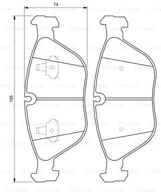 Brake Pad Set, disc brake 0986424649