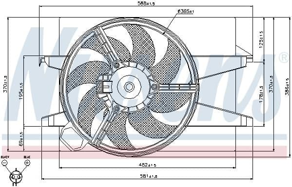 Fan, engine cooling 85029