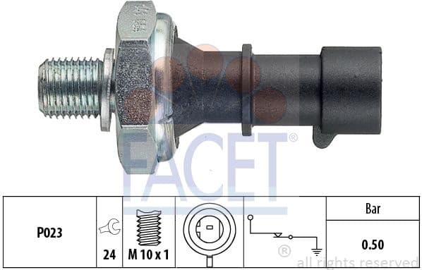 Oil Pressure Switch Made in Italy - OE Equivalent 7.0141
