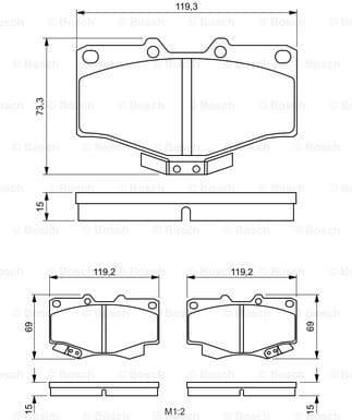 Brake Pad Set, disc brake 0986424268 - image 7