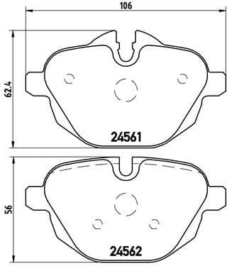 Brake pads rear, Top Quality P06064 - image 4