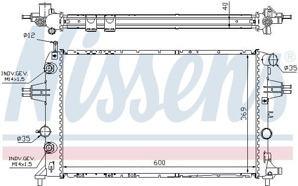 Radiator, engine cooling 63003A