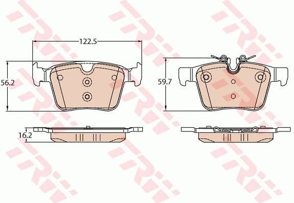 Brake pads rear, Top Quality GDB2110