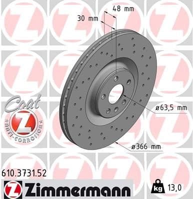 Brake Disc SPORT BRAKE DISC Z 610.3731.52