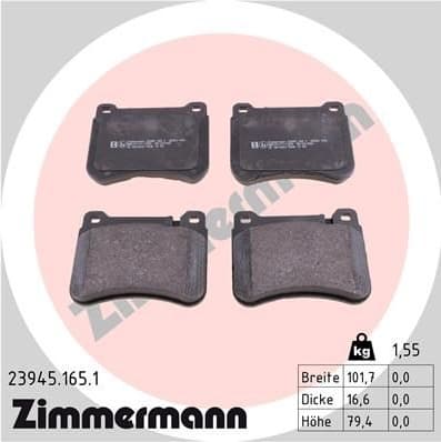 Brake Pad Set, disc brake 23945.165.1