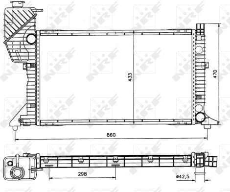 Radiator, engine cooling 50557