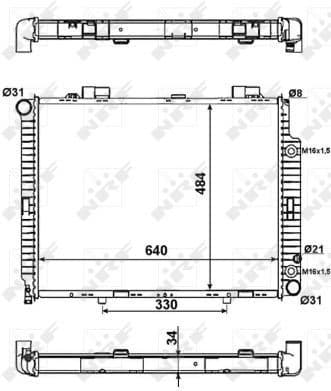 Radiator, engine cooling EASY FIT 58100