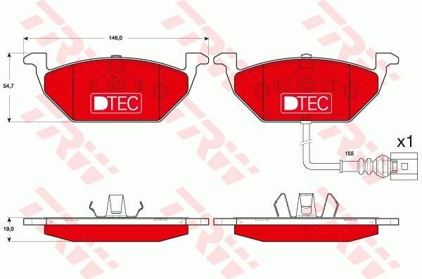 Brake Pad Set, disc brake DTEC COTEC GDB1658DTE