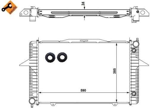 Radiator, engine cooling EASY FIT 58343