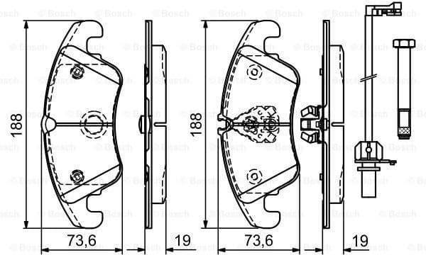 Brake Pad Set, disc brake 0986494201 - image 7