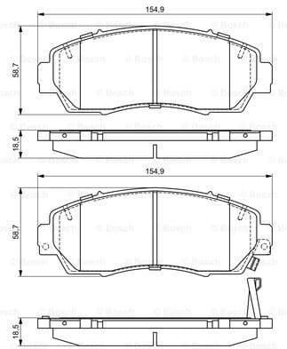 Brake Pad Set, disc brake 0986494685
