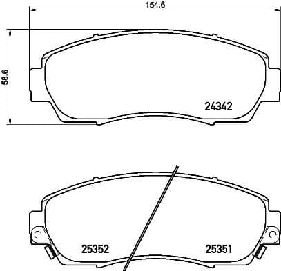Brake Pad Set, disc brake PRIME LINE P28068 - image 2