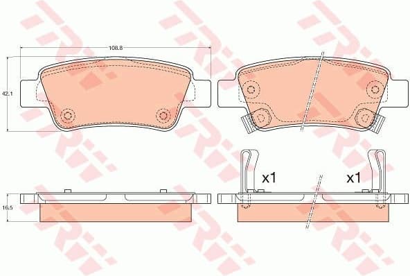 Brake Pad Set, disc brake GDB3576