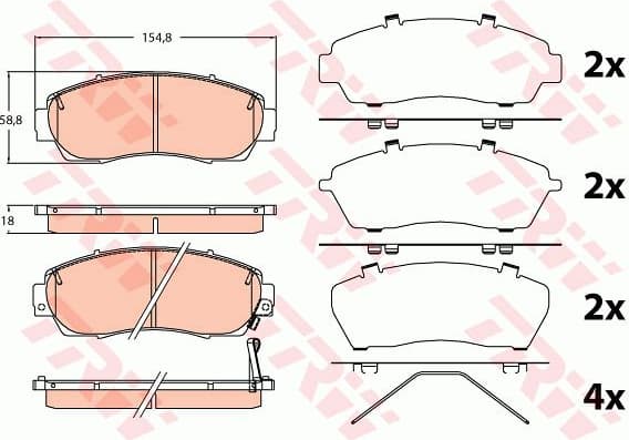 Brake Pad Set, disc brake GDB3581 - image 2