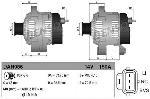 Alternator DAN986 - image 3