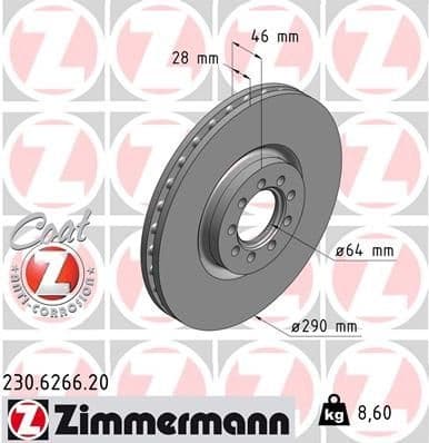 Brake Disc COAT Z 230.6266.20