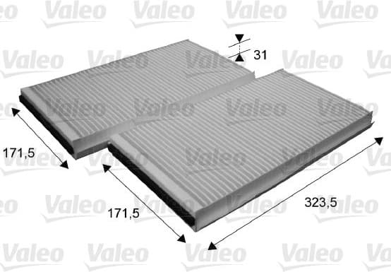 Filter, cabin air VALEO ESSENTIAL 698863