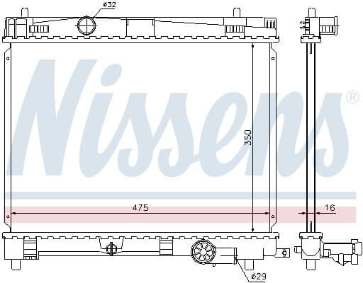 Radiator, engine cooling 646823
