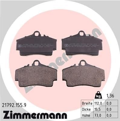 Brake Pad Set, disc brake pb:z 21792.155.9 - image 2