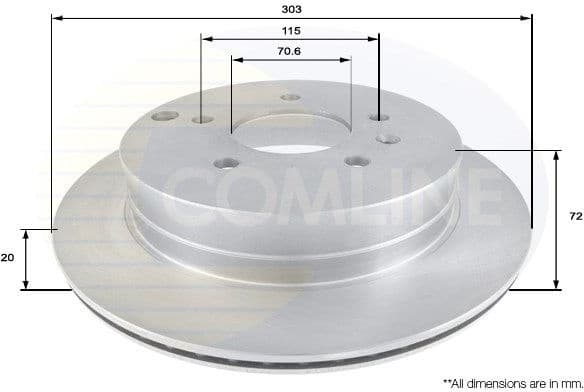 Brake discs kit rear, (2pcs) ADC1147V