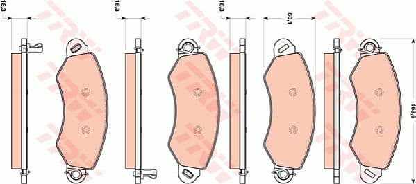 Brake Pad Set, disc brake GDB1744