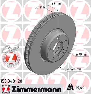 Brake Disc COAT Z 150.3481.20