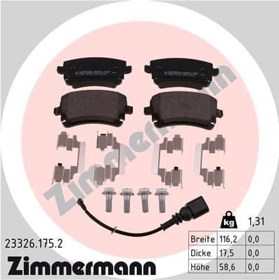 Brake Pad Set, disc brake 23326.175.2
