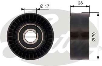 Deflection/Guide Pulley, V-ribbed belt DriveAlign™ T36379