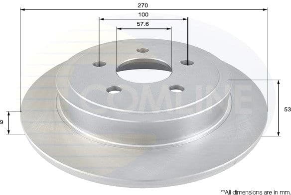 Brake disc, 1pcs REAR ADC2308 - image 2
