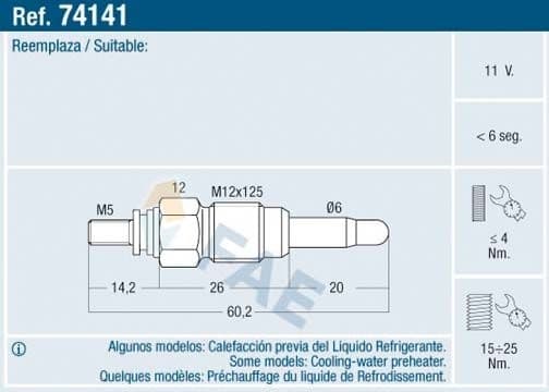 Glow Plug 74141