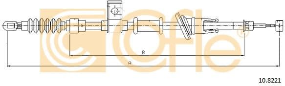 Cable Pull, parking brake 10.8221