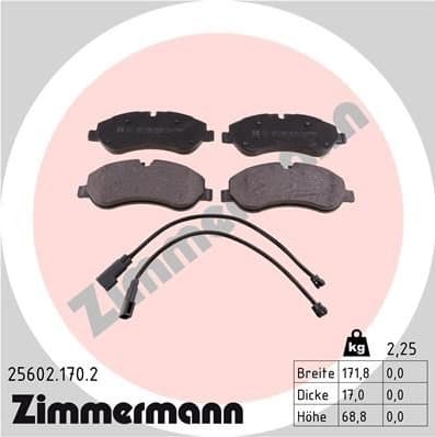 Brake Pad Set, disc brake 25602.170.2