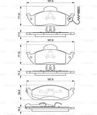 Brake Pad Set, disc brake 0986424611 - image 7