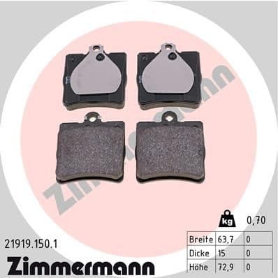 Brake Pad Set, disc brake 21919.150.1