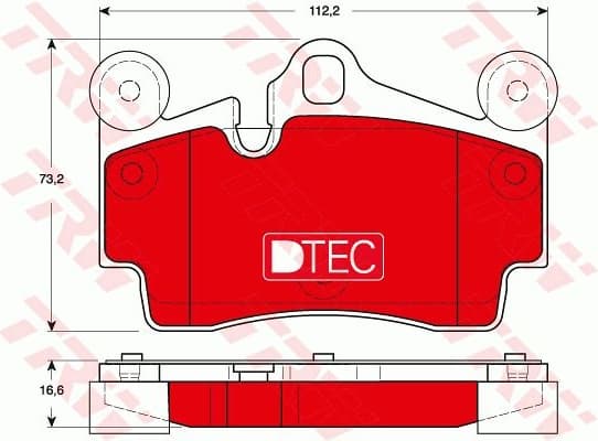 Brake Pad Set, disc brake DTEC COTEC GDB1653DTE