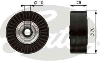 Deflection/Guide Pulley, V-ribbed belt DriveAlign™ T36366