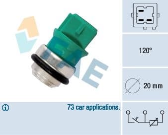Sensor, coolant temperature 34350