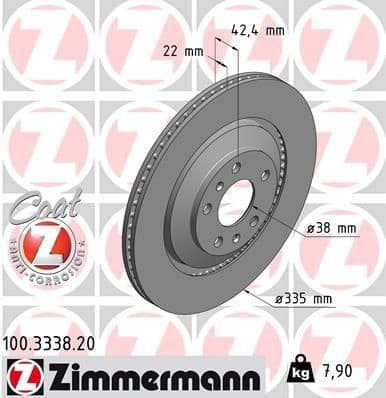Brake Disc COAT Z 100.3338.20